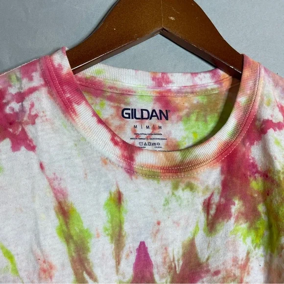 Gildan Red, Orange, and Green Tie Dye Shirt - Picture 6 of 10